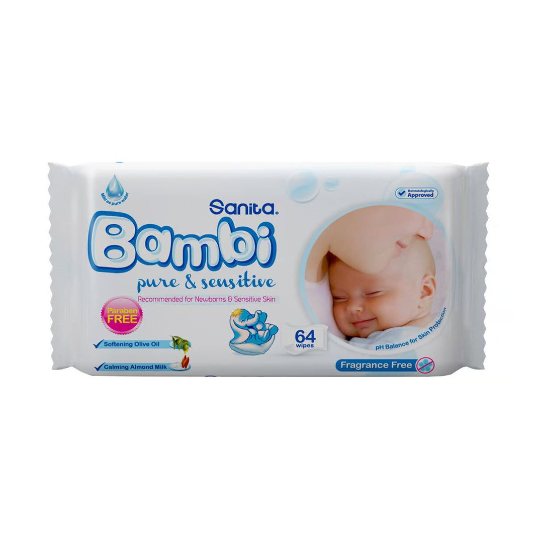 Bambi Wet Wipes Moist Creamy 64s