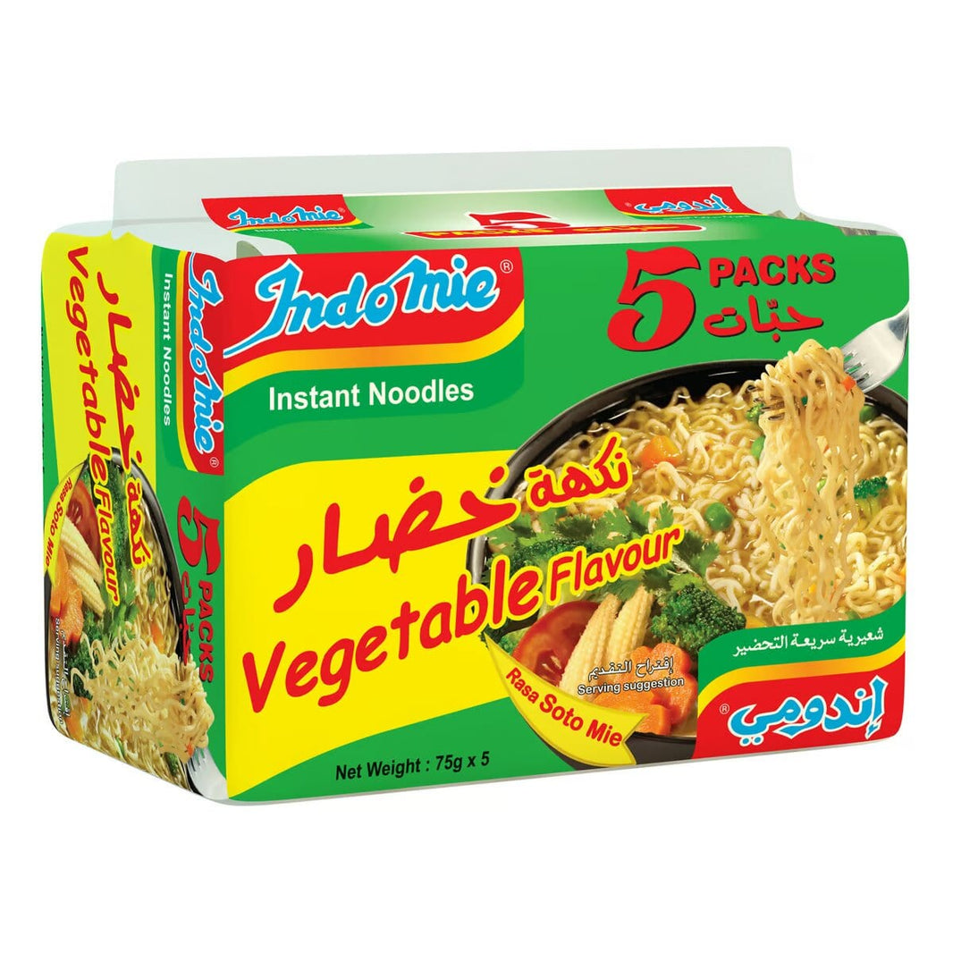 Indomie Vegetable Flavor Instant Noodles, 5x75g