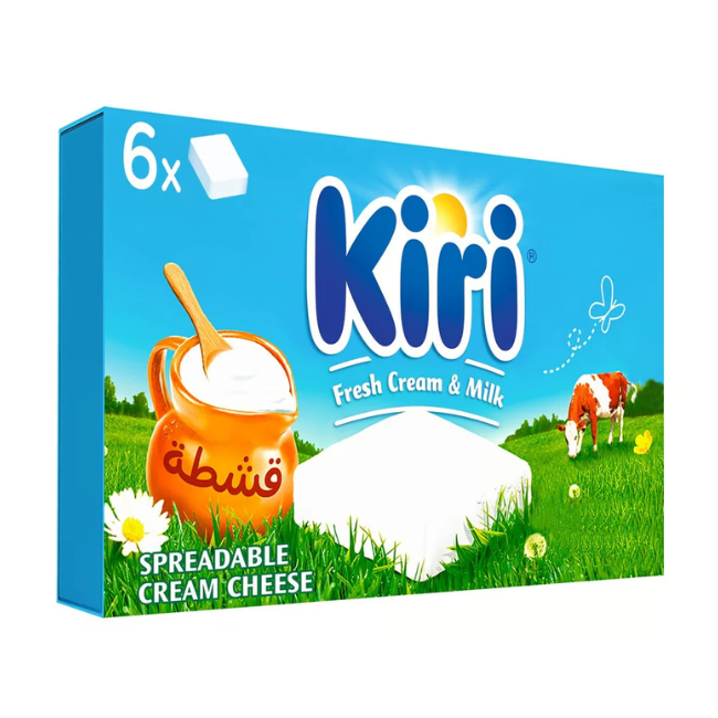 Kiri 6 Squares Spreadable Cream Cheese , 108g