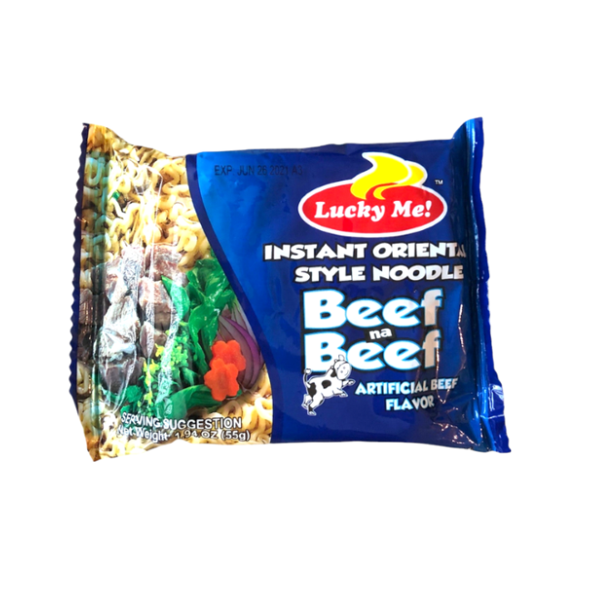 LUCKY ME INSTANT ORIENTA BEEF NOODLE 55GM