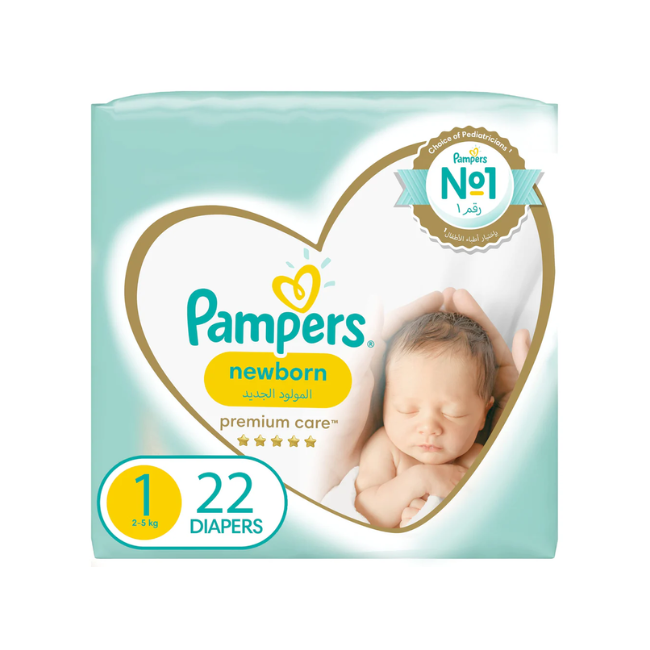 PAMPERS 1 2.-5 KG 22 DIAPPER