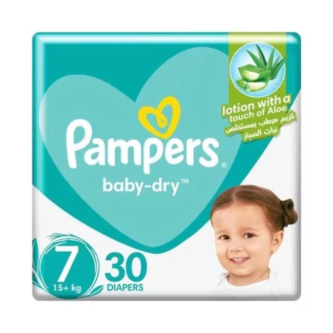 PAMPERS BABY DRY DIAPER 15+KG   7  30 DIAPER