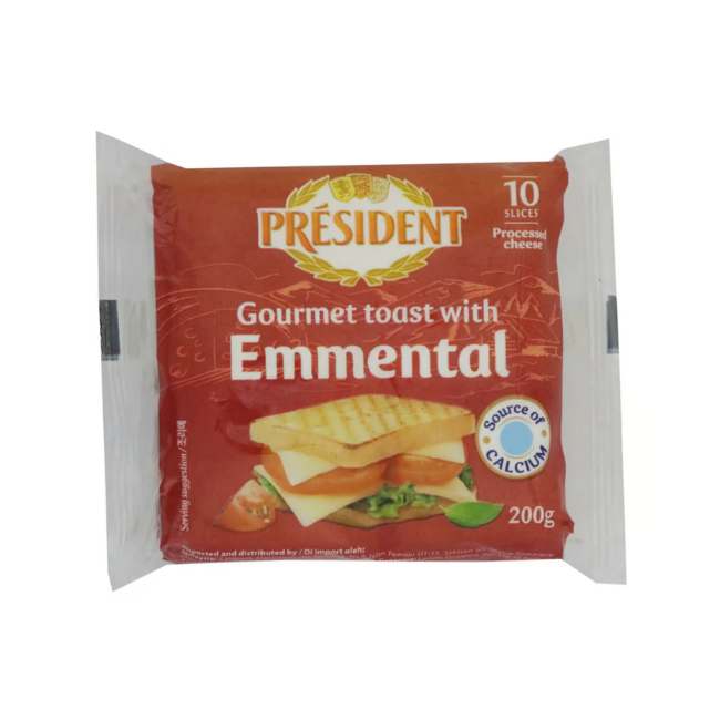 PRESIDENT GOURMET TOAST CHEDDAR 200GM